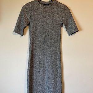 Gray Midi Dress